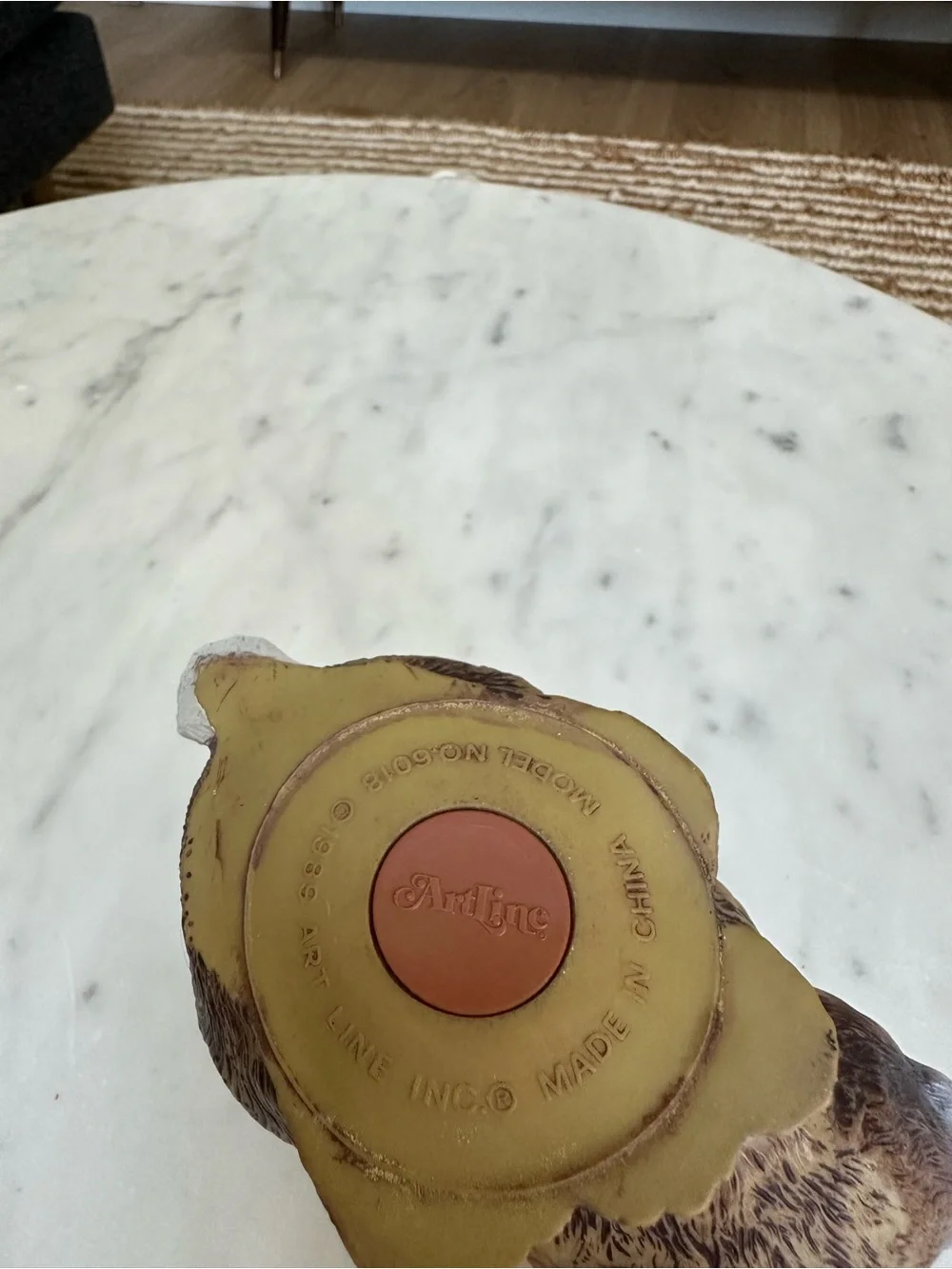 1989 Artline model 6018 brown baby bunny rabbit resin garden Blow Mold